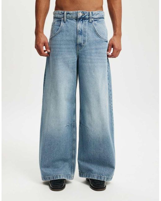 Cotton On Blue Y2K Super Wide Jean for men