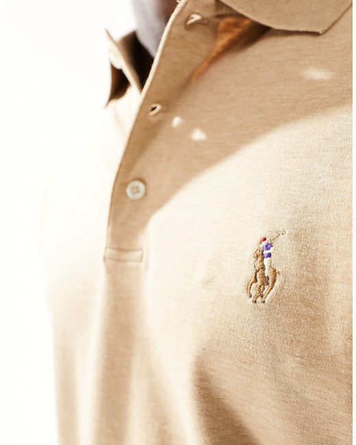 Polo Ralph Lauren Natural Icon Logo Pima Cotton Polo Slim Fit for men
