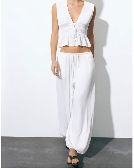 Pull&Bear Sarouel in het White