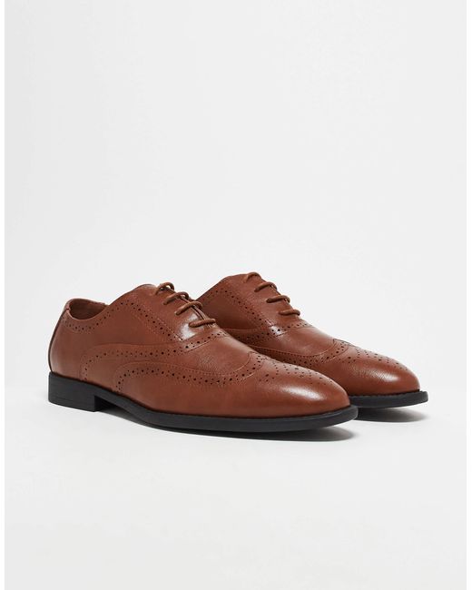 ASOS – schnürschuhe im budapester stil in Black für Herren