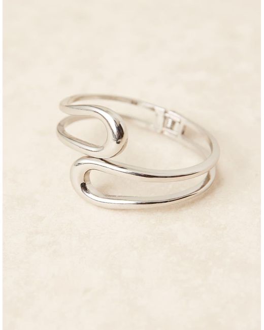Bracciale Rigido Con Design Aperto Avvolgente di ASOS in Blue