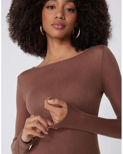 Tezenis Purple Lightweight Boat Neck Top