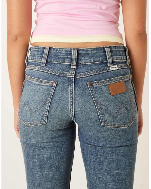 Wrangler Blue Low Rise Bootcut Jeans