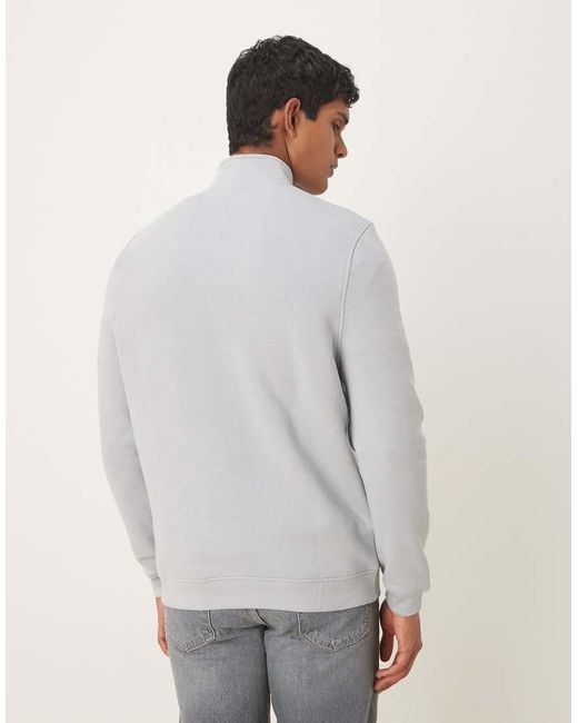 ASOS Gray Essentials Quarter Zip Sweatshirt for men
