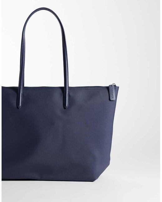 Lacoste Blue Logo Shopper Tote Bag