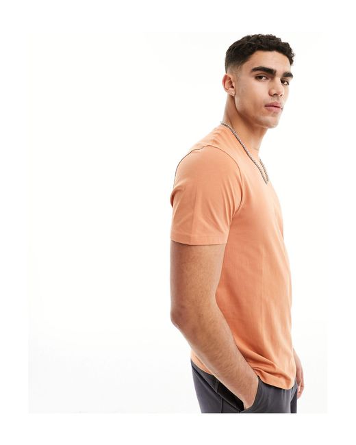 Camiseta con cuello redondo en color óxido New Look de hombre de color Brown
