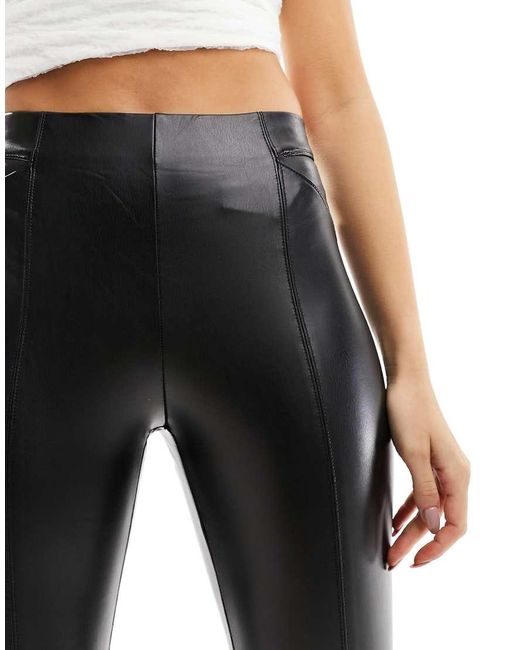 Leggings Negros De Cuero Sintético De ONLY de color Black