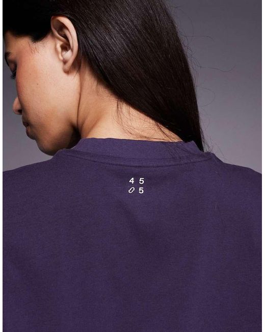 4505 Purple Icon Heavyweight Cotton Oversized T-shirt With Quick Dry Finish