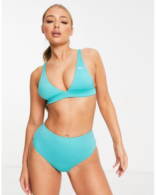 Nike Blue Nike Bralette Bikini Top