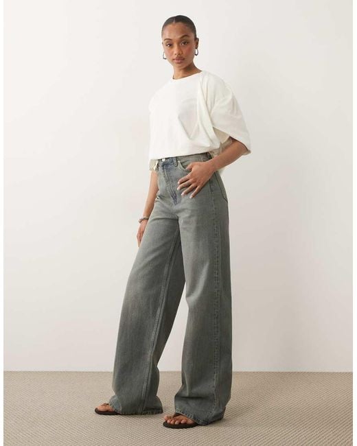 ASOS White Asos Design Tall High Waisted Wide Leg Jeans
