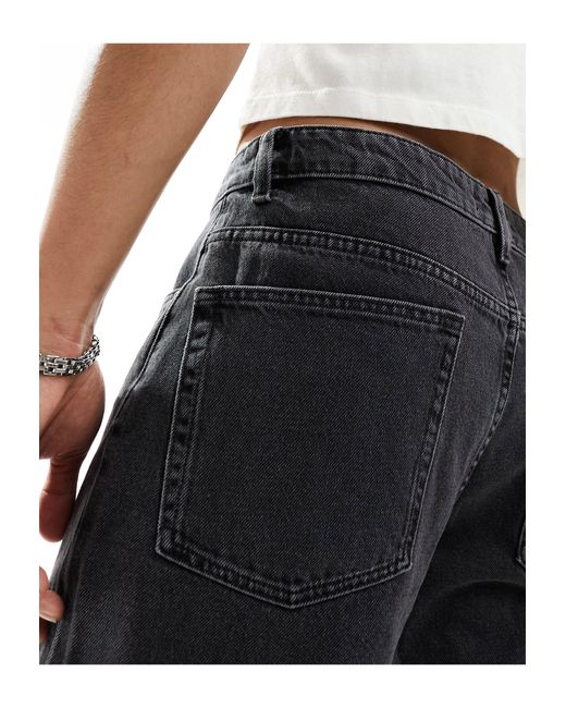 Jeans a zampa con fondo ampio slavato di ASOS in White da Uomo