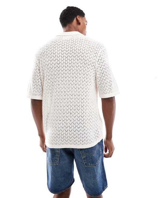 Jack & Jones Polo Van Dik Haakwerk in het White voor heren