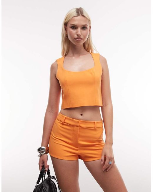 ASOS Elegante Microshort in het White