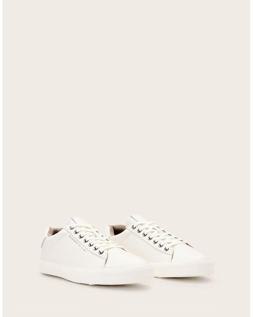 Zapatillas De Deporte Blancas De Caña Baja De Cuero Brody De AllSaints de hombre de color White