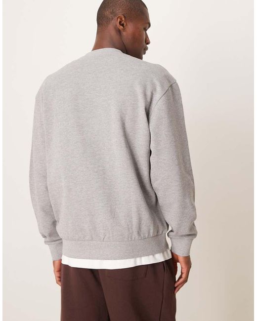 ASOS Oversized Sweatshirt Met Groene Print Op De Borst in het Gray voor heren
