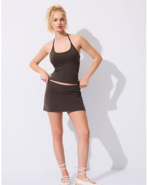Stradivarius Brown Mini Skort
