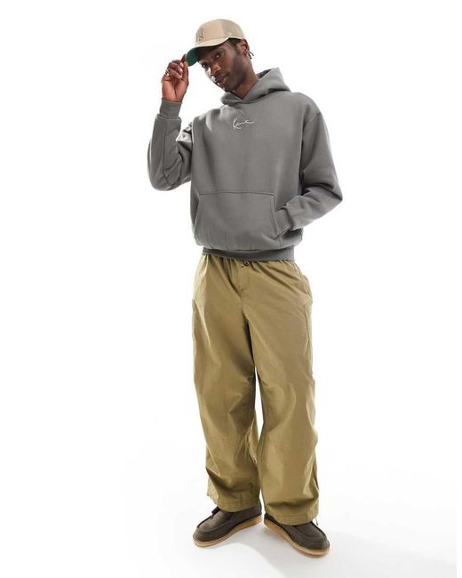 Sudadera Con Capucha Y Logo De Firma Essentials De Karlkani de hombre de color Gray