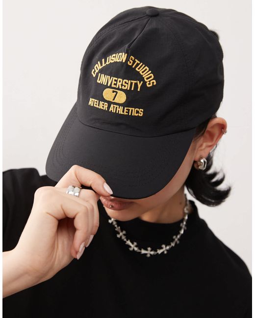 Collusion Black Cap Embroidery And Print