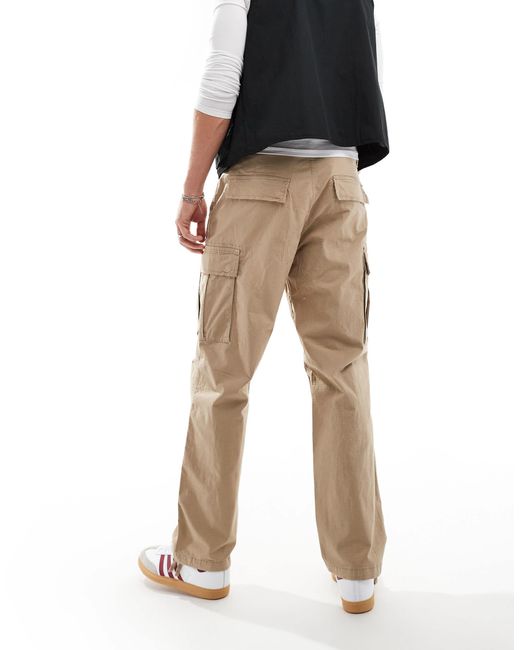 Only & Sons – weit geschnittene cargo-hose in Natural für Herren