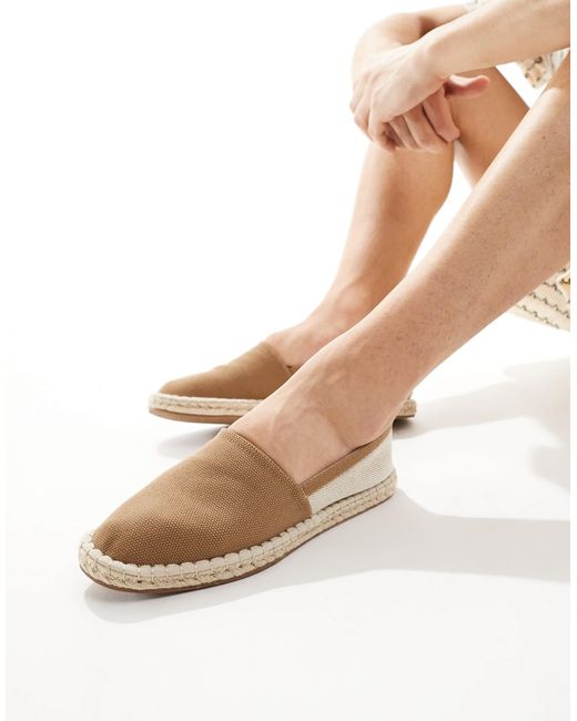 ASOS – espadrilles aus canvas-mix in White für Herren