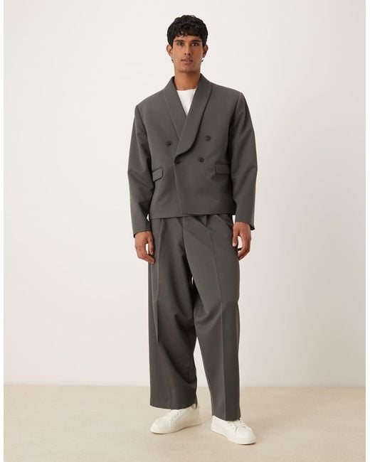 ASOS Gray Boxy Suit Jacket for men