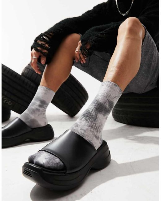 Sandali Neri Con Suola Spessa di ASOS in Black da Uomo