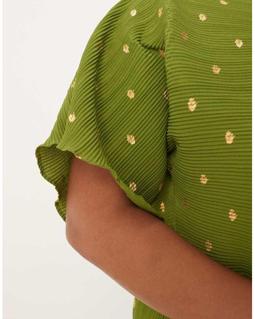 Never Fully Dressed Green Tilly Off Shoulder Plisse Maxi Dress