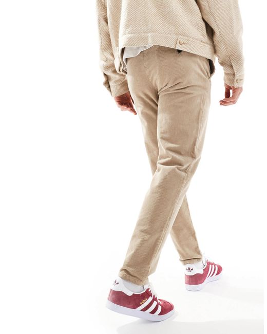 Only & Sons Natural Tapered Cord Trouser for men