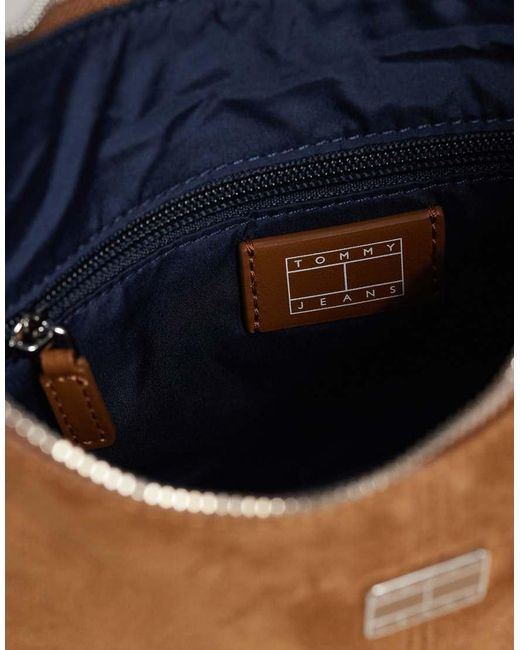 Tommy Hilfiger Brown Slouchy Suede Shoulder Bag