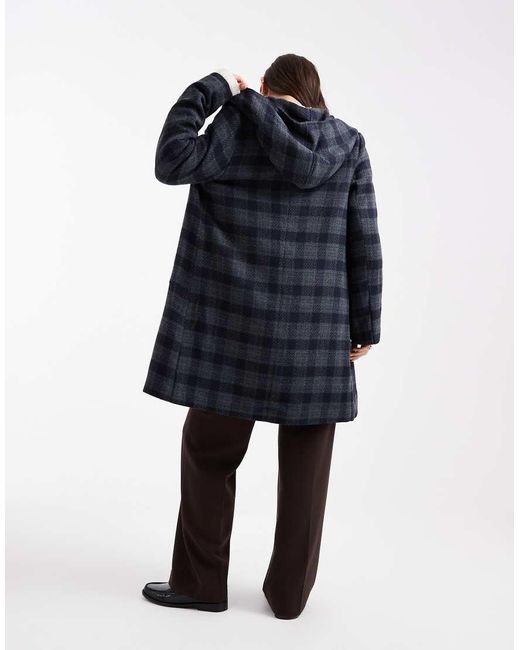Mango Blue Teen Tailored Hooden Coat