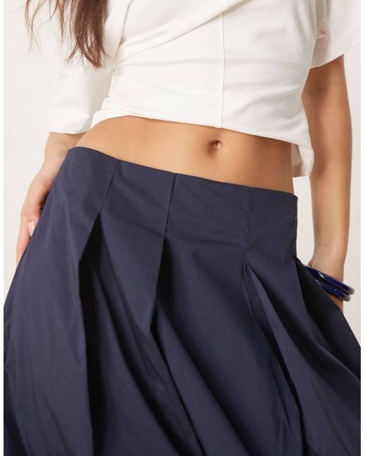 Jdy Blue Bubble Hem Mini Skirt