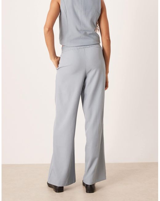 Jdy White High Waist Pleated Wide Leg Trouser Co-Ord