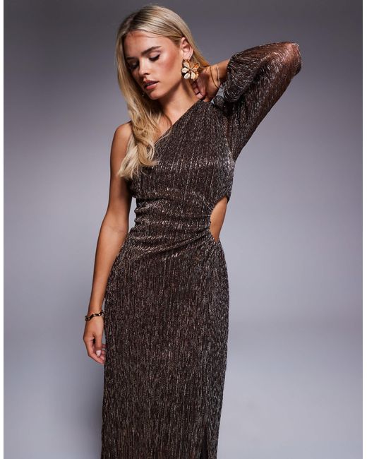 Forever New Brown – asymmetrisches maxikleid