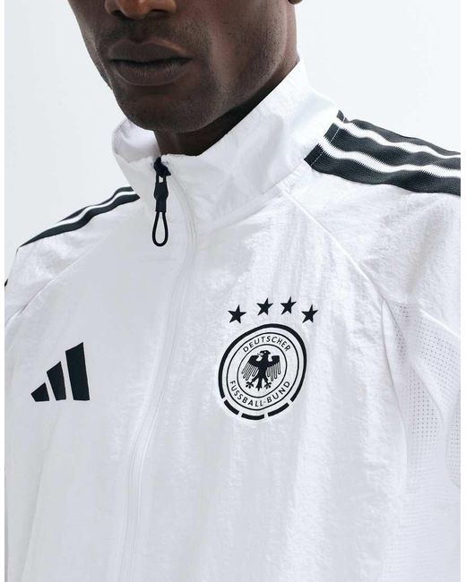 Adidas Originals White Adidas Football Germany Anniversary Jacket