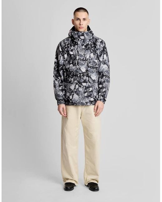 Lyle & Scott Gray Mid Jackets Printed Smock Jacket for men