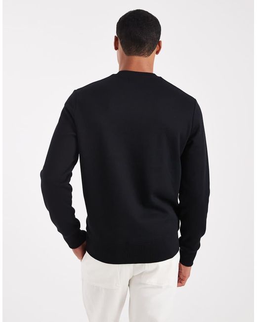 Fred Perry Black Embroidered Sweatshirt for men