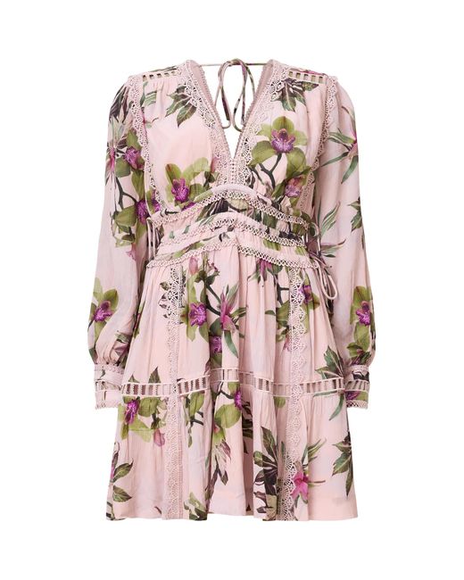 AllSaints Natural – xanthe – langärmliges minikleid