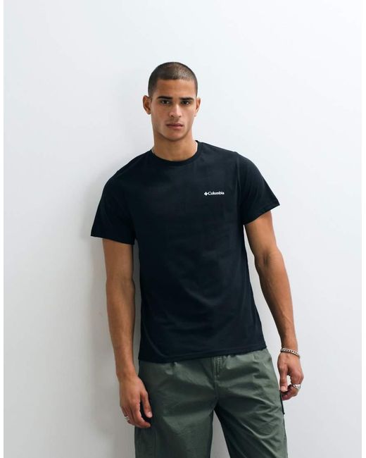 Columbia Black Csc Outdoor Back Graphic T-shirt for men