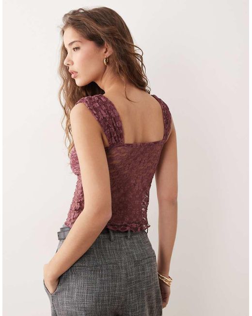 Miss Selfridge Pink Lace Top