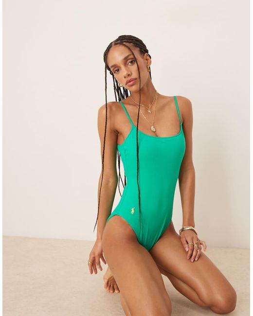 Polo Ralph Lauren Green Colour Shop Kennedy Swimsuit
