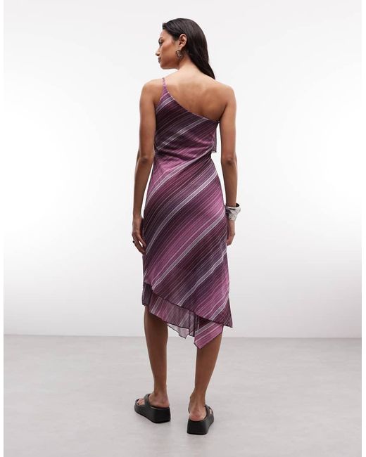 Reclaimed Vintage Purple One Shoulder Jersey Dress