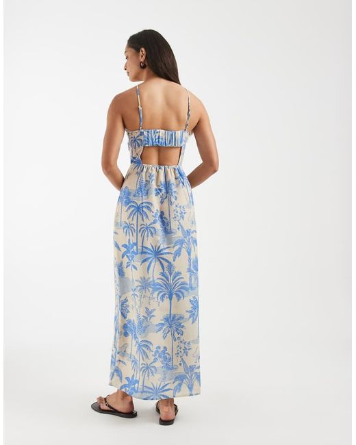 Vero Moda Blue Halter Maxi Dress