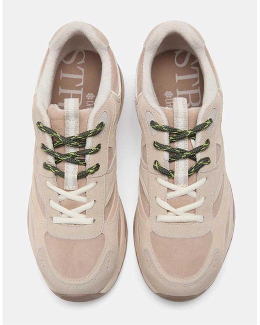 Stradivarius Natural Leather Detail Trainers