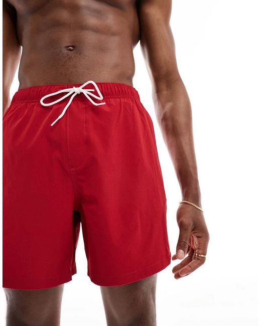 Hollister Red Swim Shorts for men
