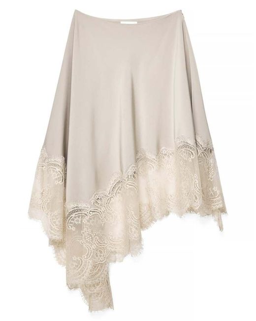 NA-KD Natural Lace Midi Skirt