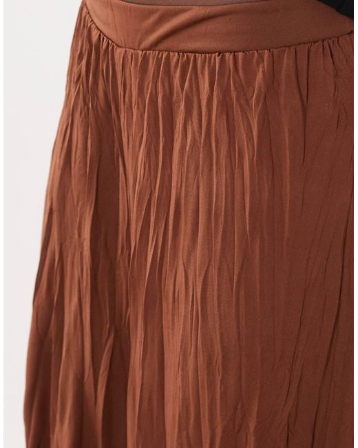 ASOS Brown Co-ord Crinkle Balloon Trousers