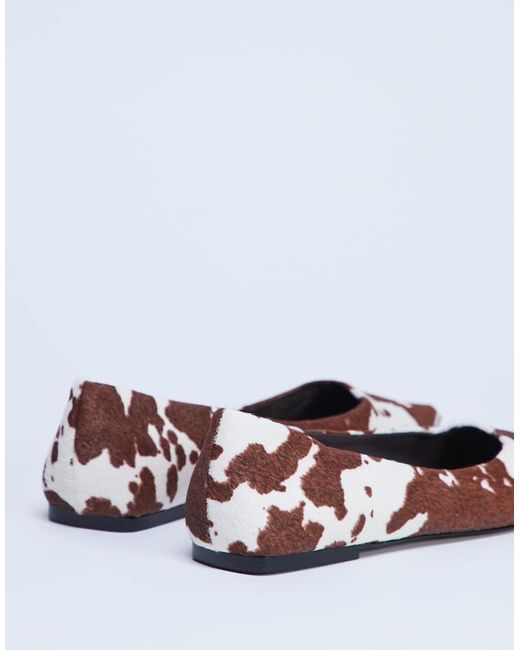 TOPSHOP White Ace Point Toe Flat Shoe