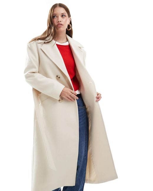 Miss Selfridge Blue Belted Wrap Formal Coat