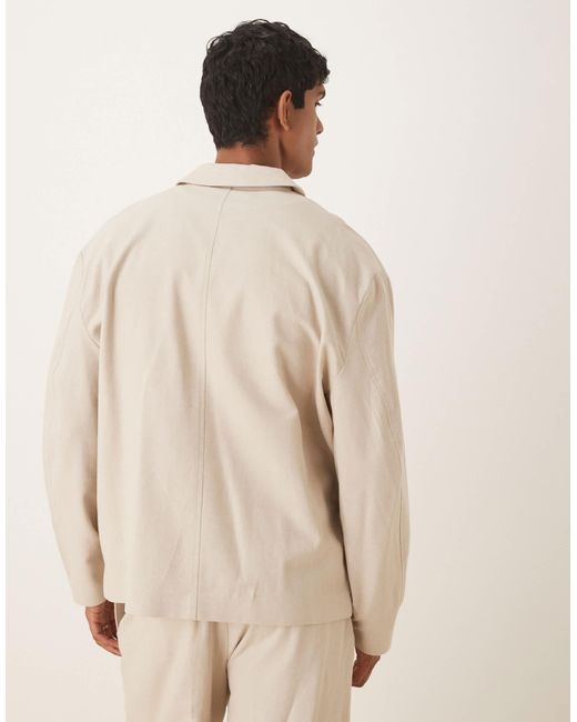 ASOS Natural Smart Shirt Jacket for men