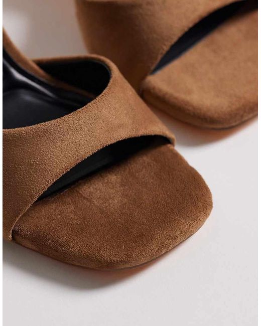 SEQWL Natural Block Heeled Sandal